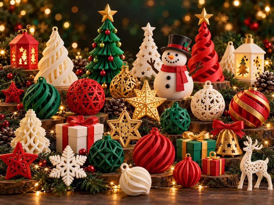 Coleção de moldes de Natal impressos em 3D